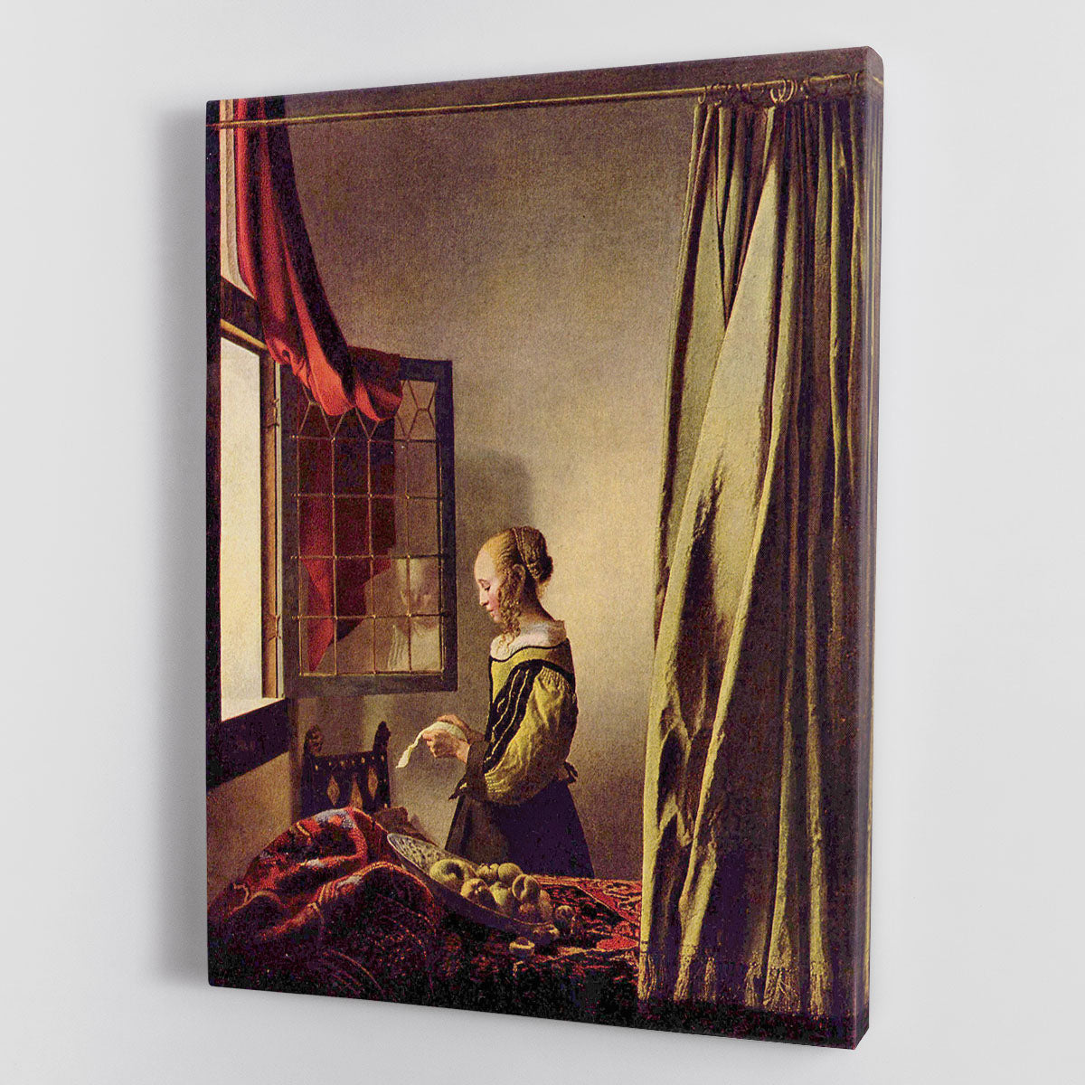 Girls at the open window by Vermeer Canvas Print or Poster - Canvas Art Rocks - 1