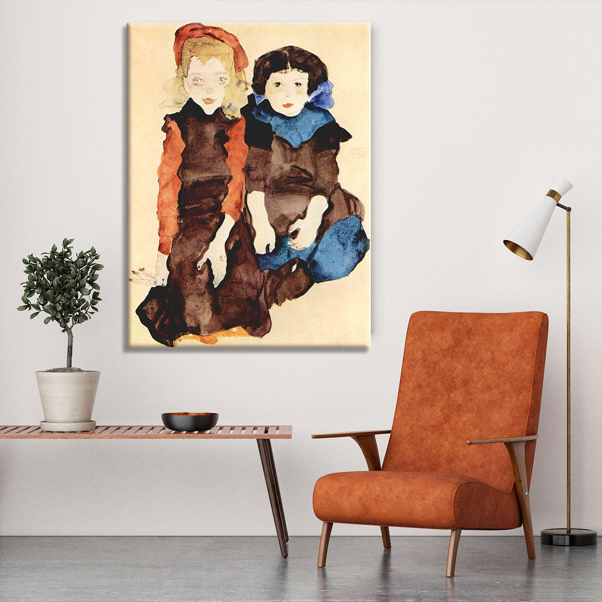 Girls by Egon Schiele Canvas Print or Poster - Canvas Art Rocks - 6