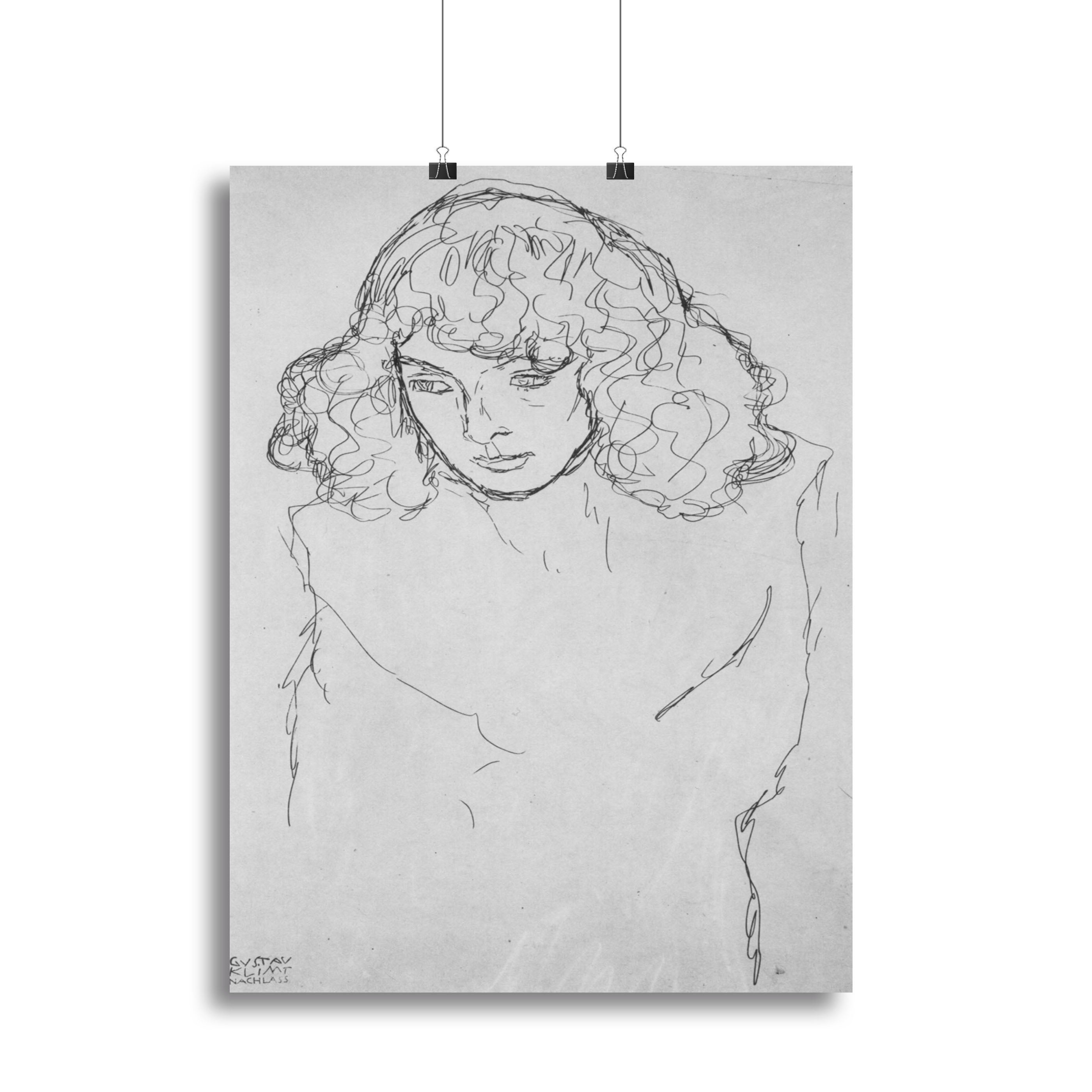 Girls head by Klimt Canvas Print or Poster - Canvas Art Rocks - 2