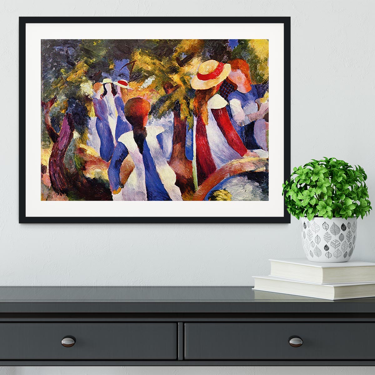 Girls in the Open by August Macke Framed Print - Canvas Art Rocks - 1