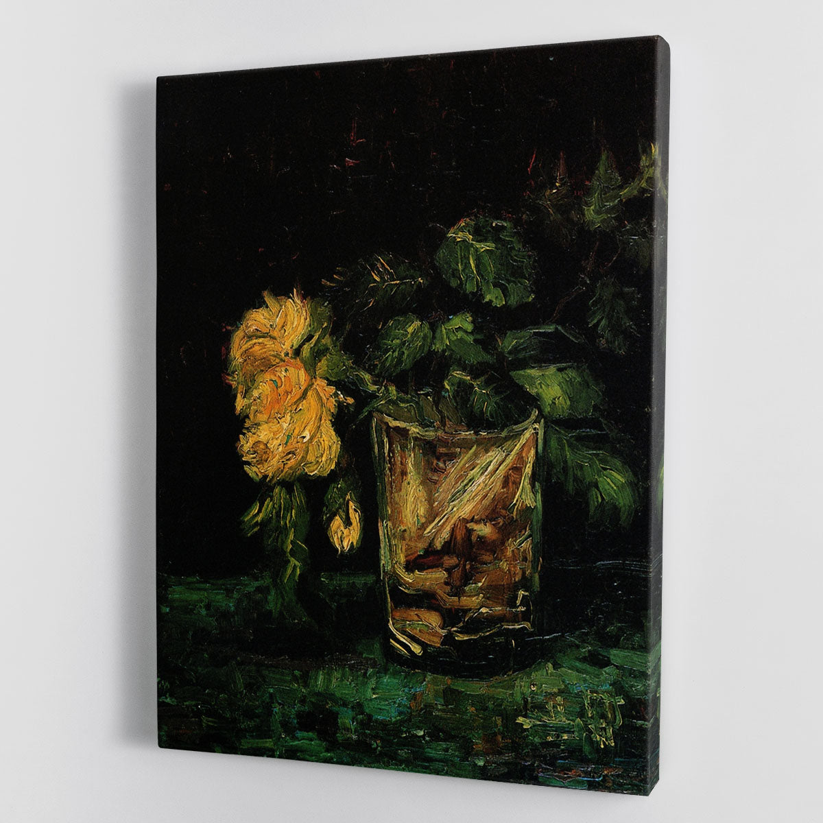 Glass with Roses by Van Gogh Canvas Print or Poster - Canvas Art Rocks - 1