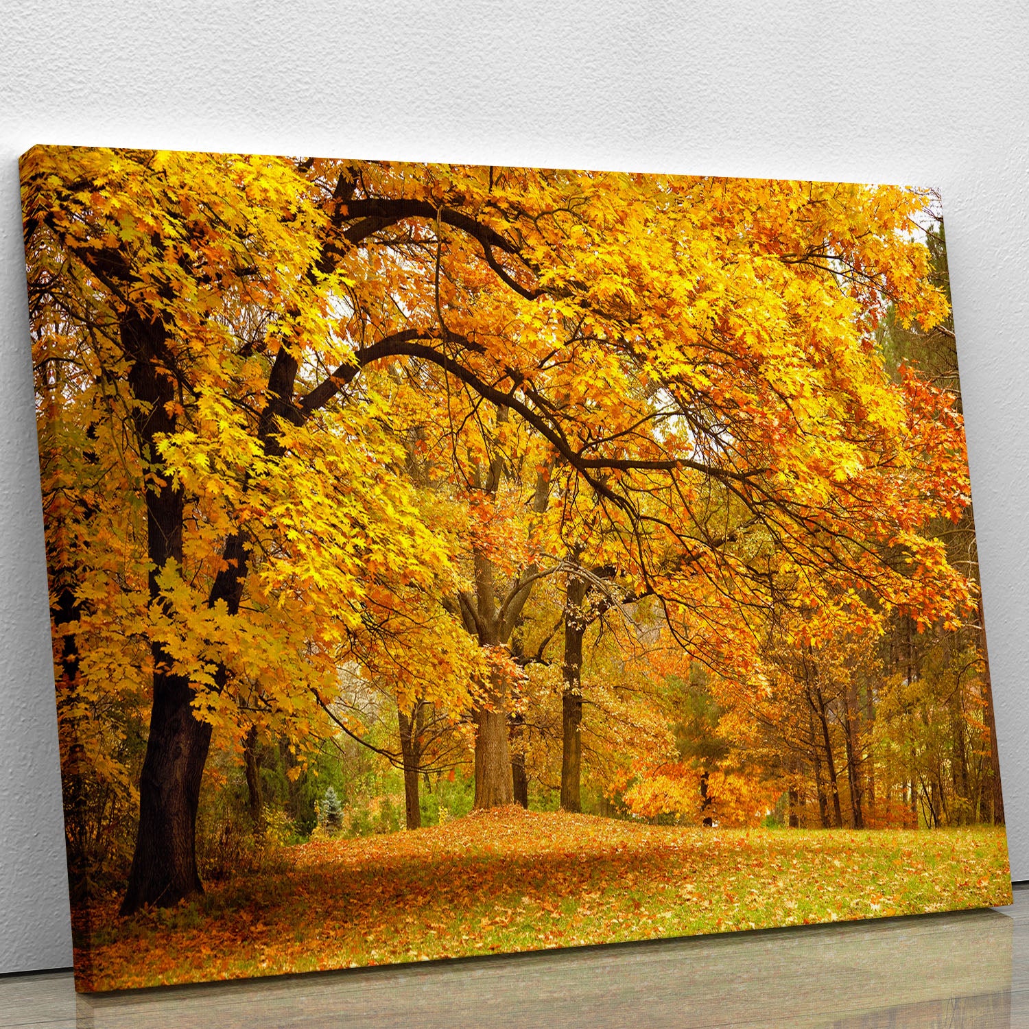 Gold Trees in a park Canvas Print or Poster - Canvas Art Rocks - 1