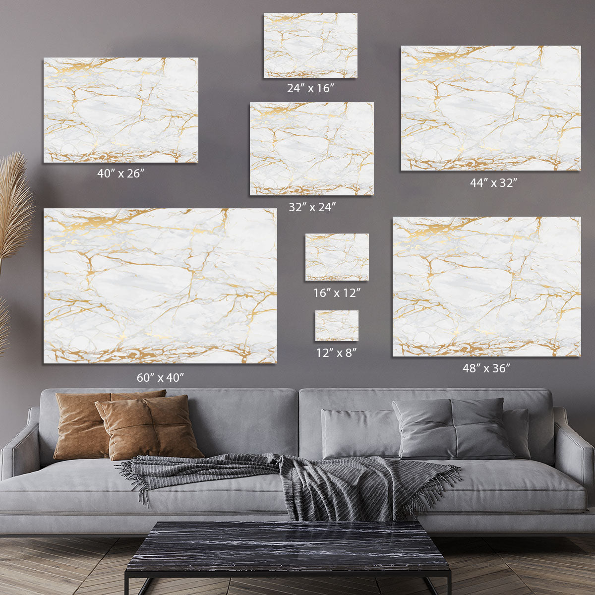 Golden Marble Canvas Print or Poster - Canvas Art Rocks - 7