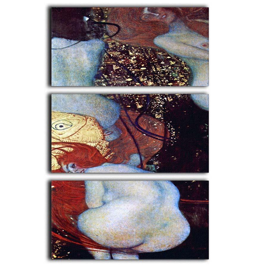 Goldfish by Klimt 3 Split Panel Canvas Print - Canvas Art Rocks - 1