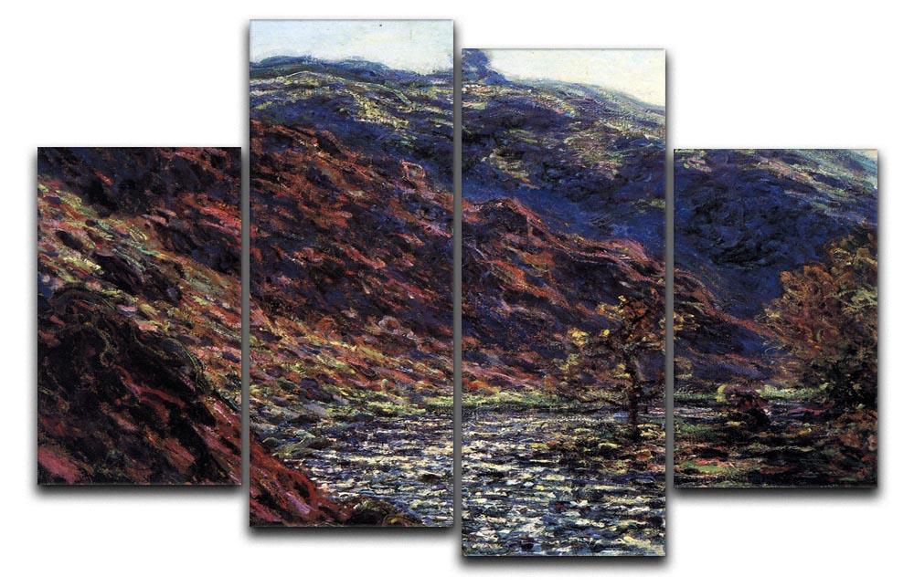 Gorge of the Petite Creuse by Monet 4 Split Panel Canvas  - Canvas Art Rocks - 1