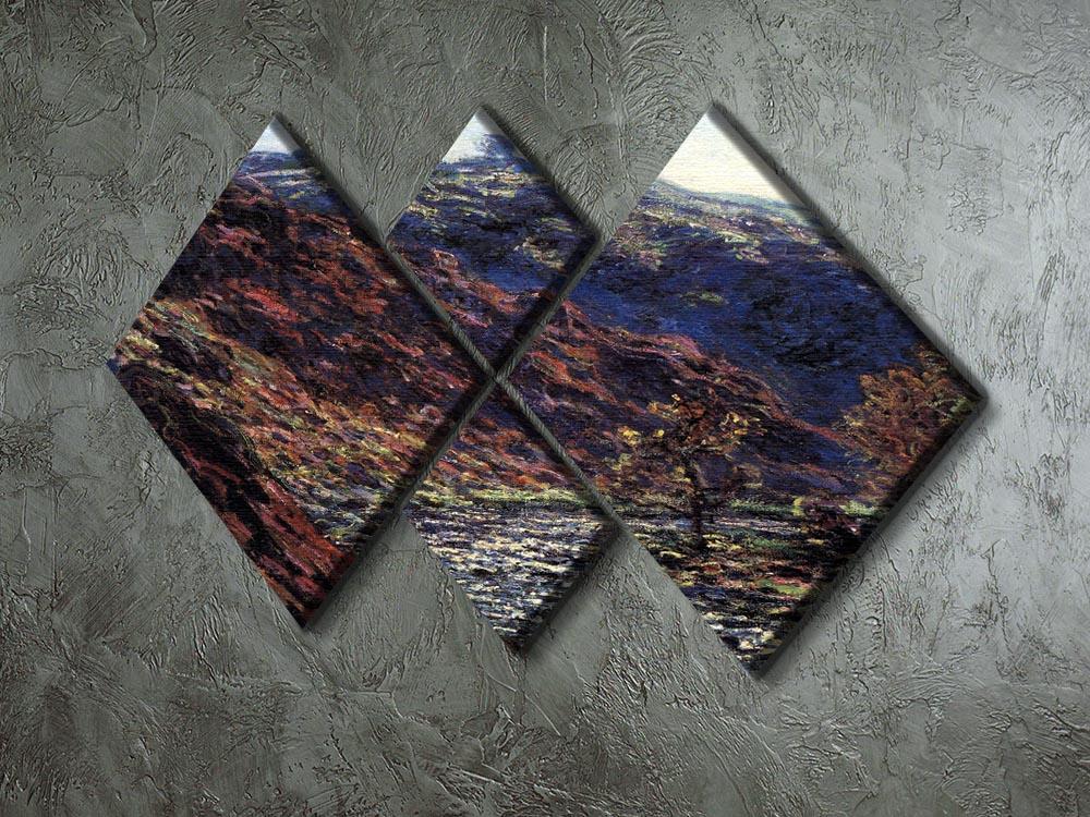 Gorge of the Petite Creuse by Monet 4 Square Multi Panel Canvas - Canvas Art Rocks - 2