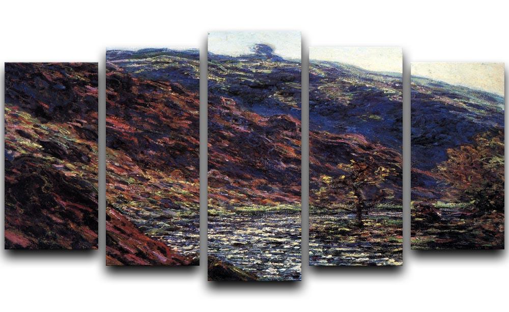 Gorge of the Petite Creuse by Monet 5 Split Panel Canvas  - Canvas Art Rocks - 1