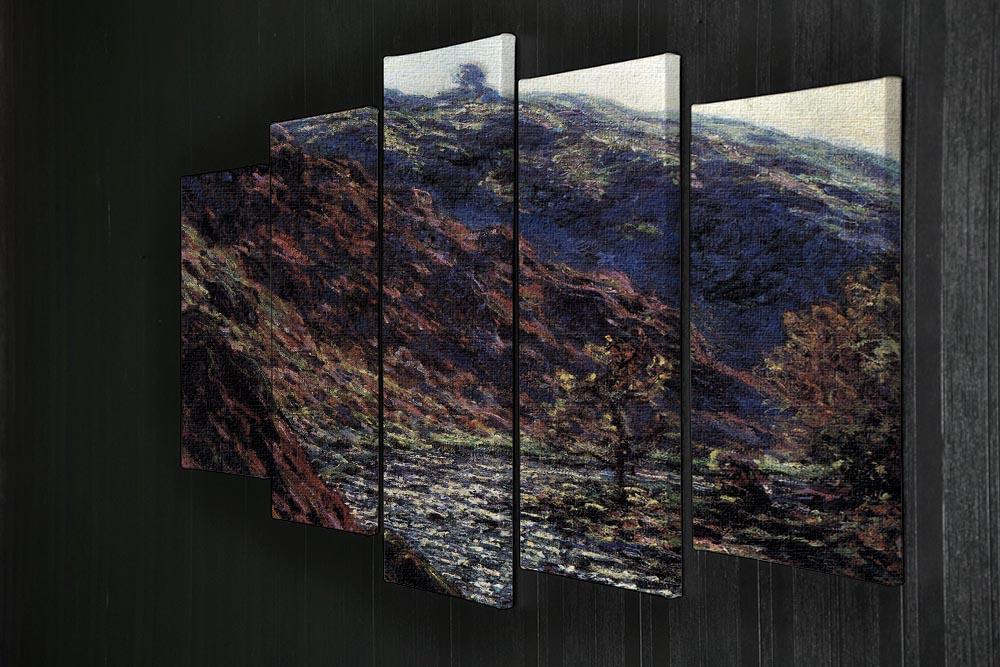 Gorge of the Petite Creuse by Monet 5 Split Panel Canvas - Canvas Art Rocks - 2