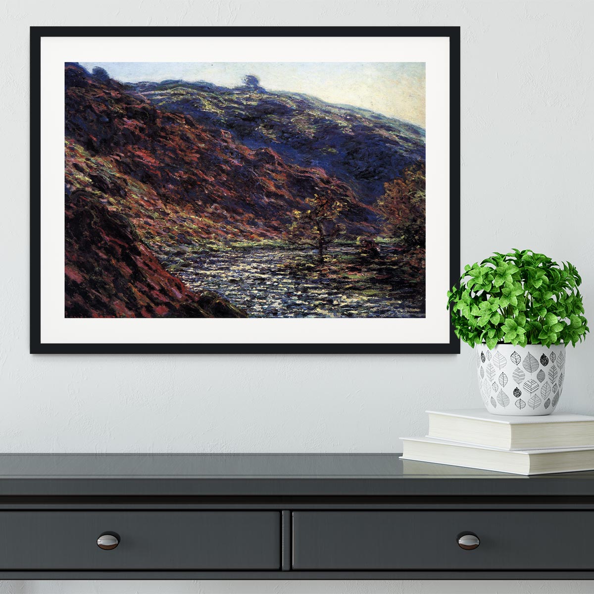 Gorge of the Petite Creuse by Monet Framed Print - Canvas Art Rocks - 1