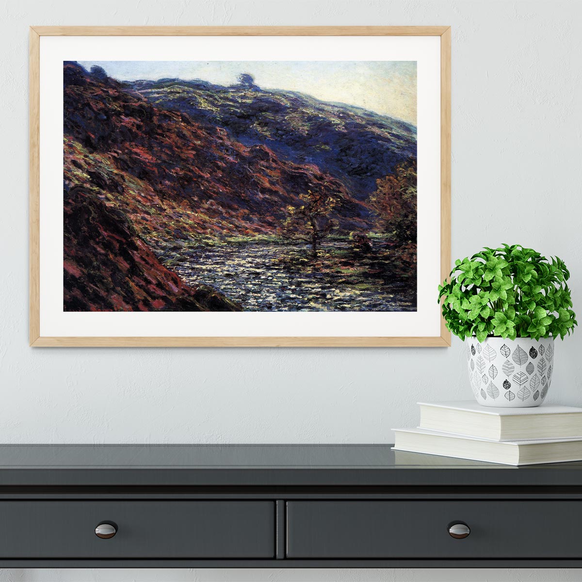 Gorge of the Petite Creuse by Monet Framed Print - Canvas Art Rocks - 3