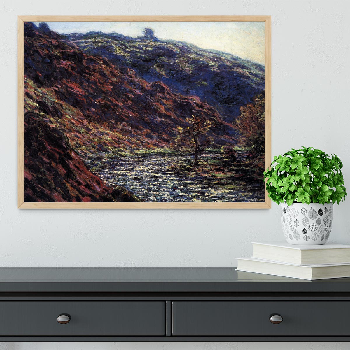 Gorge of the Petite Creuse by Monet Framed Print - Canvas Art Rocks - 4