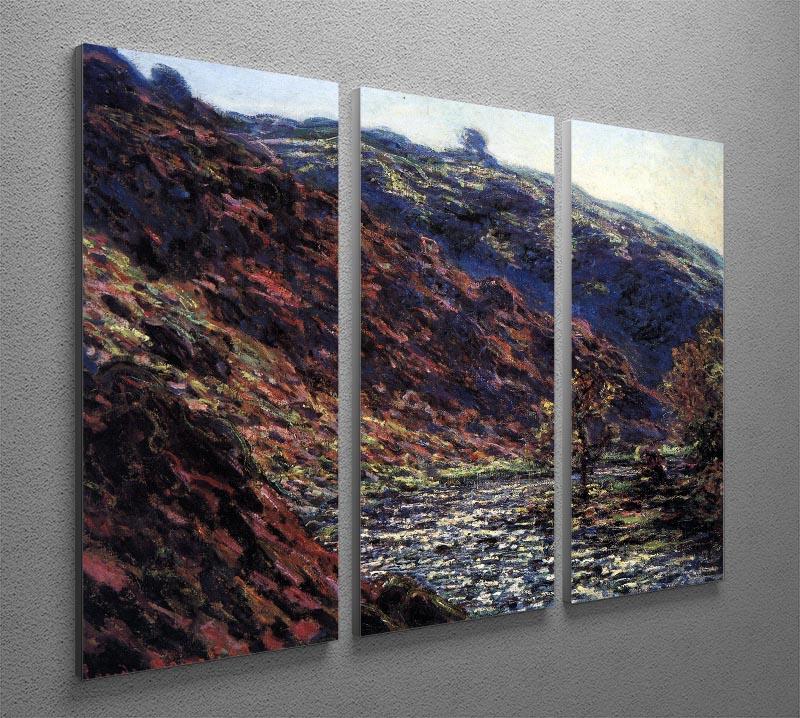 Gorge of the Petite Creuse by Monet Split Panel Canvas Print - Canvas Art Rocks - 4