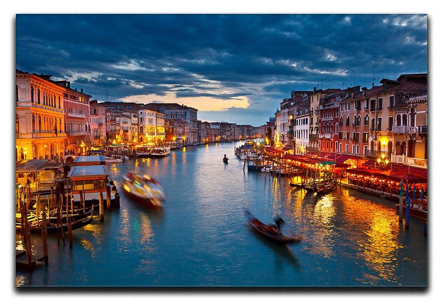 Grand Canal at night Venice Canvas Print or Poster  - Canvas Art Rocks - 1