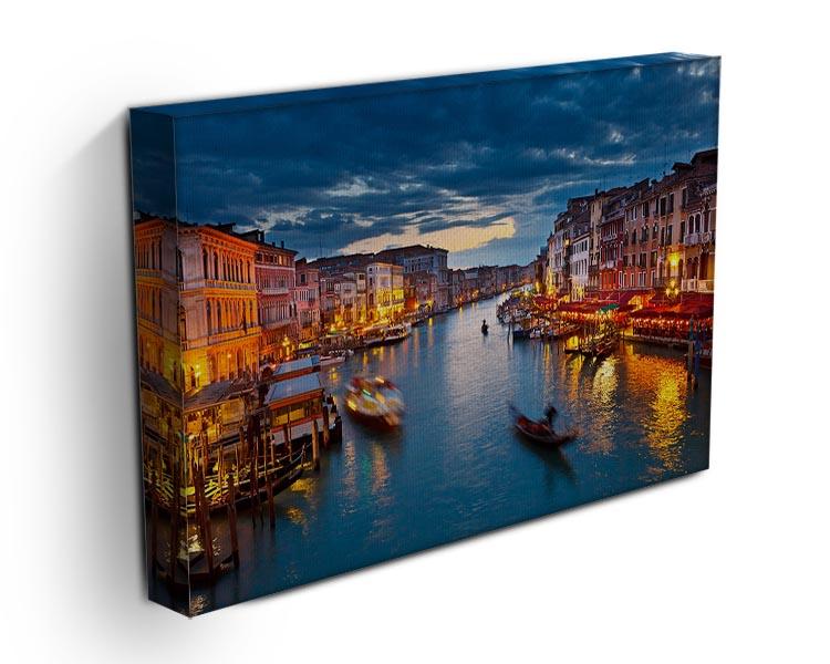 Grand Canal at night Venice Canvas Print or Poster - Canvas Art Rocks - 3