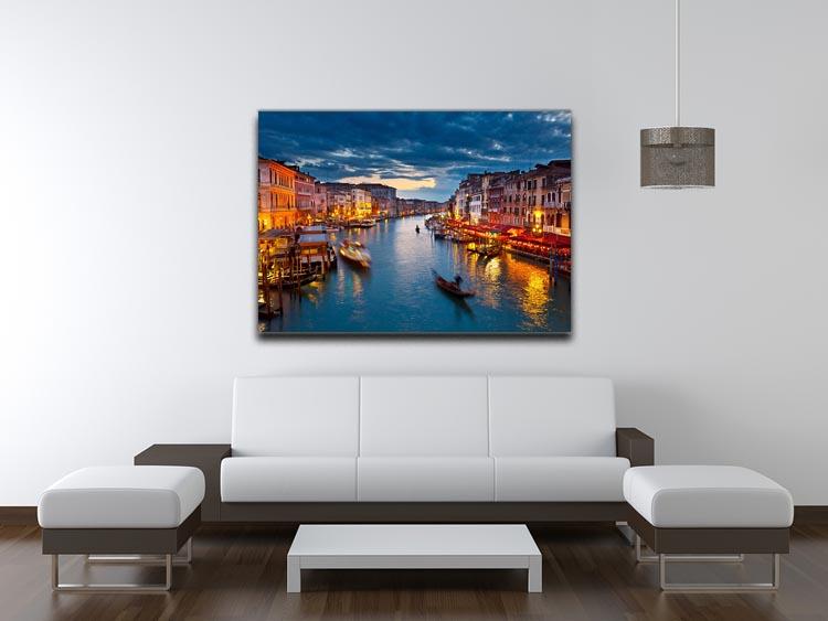 Grand Canal at night Venice Canvas Print or Poster - Canvas Art Rocks - 4