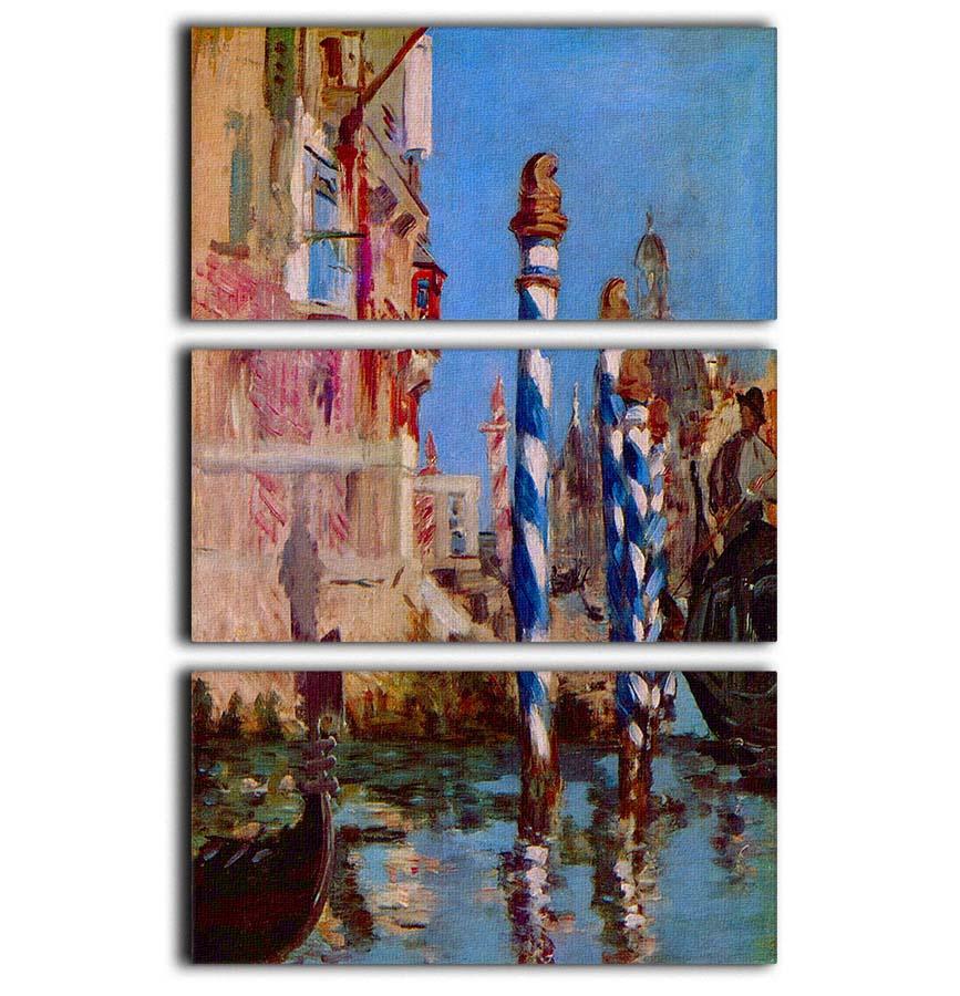Grand Canal in Venice by Edouard Manet 3 Split Panel Canvas Print - Canvas Art Rocks - 1
