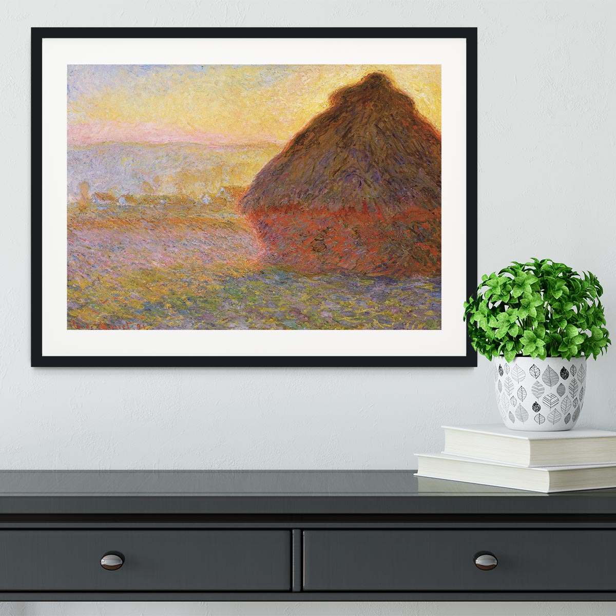 Graystacks by Monet Framed Print - Canvas Art Rocks - 1