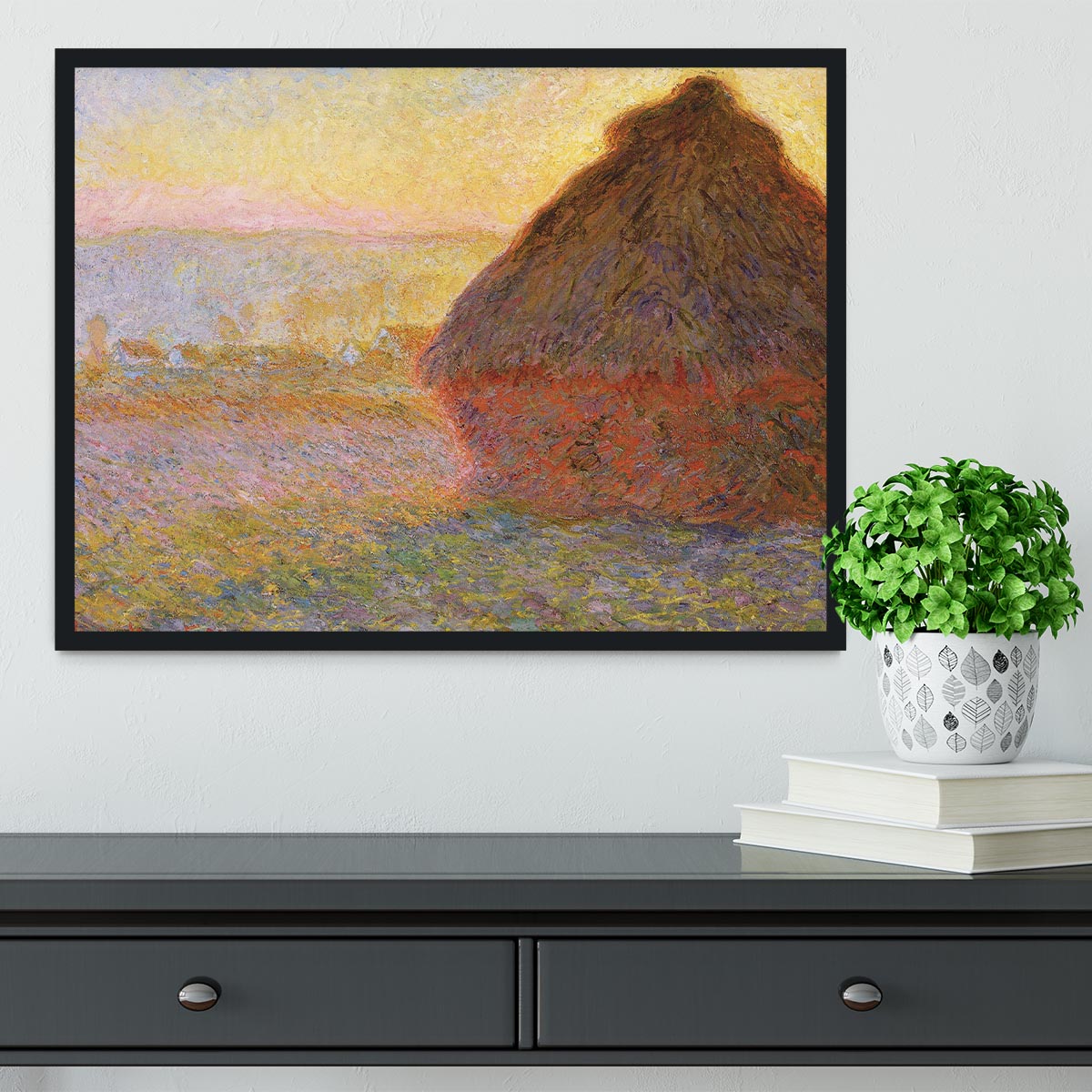 Graystacks by Monet Framed Print - Canvas Art Rocks - 2