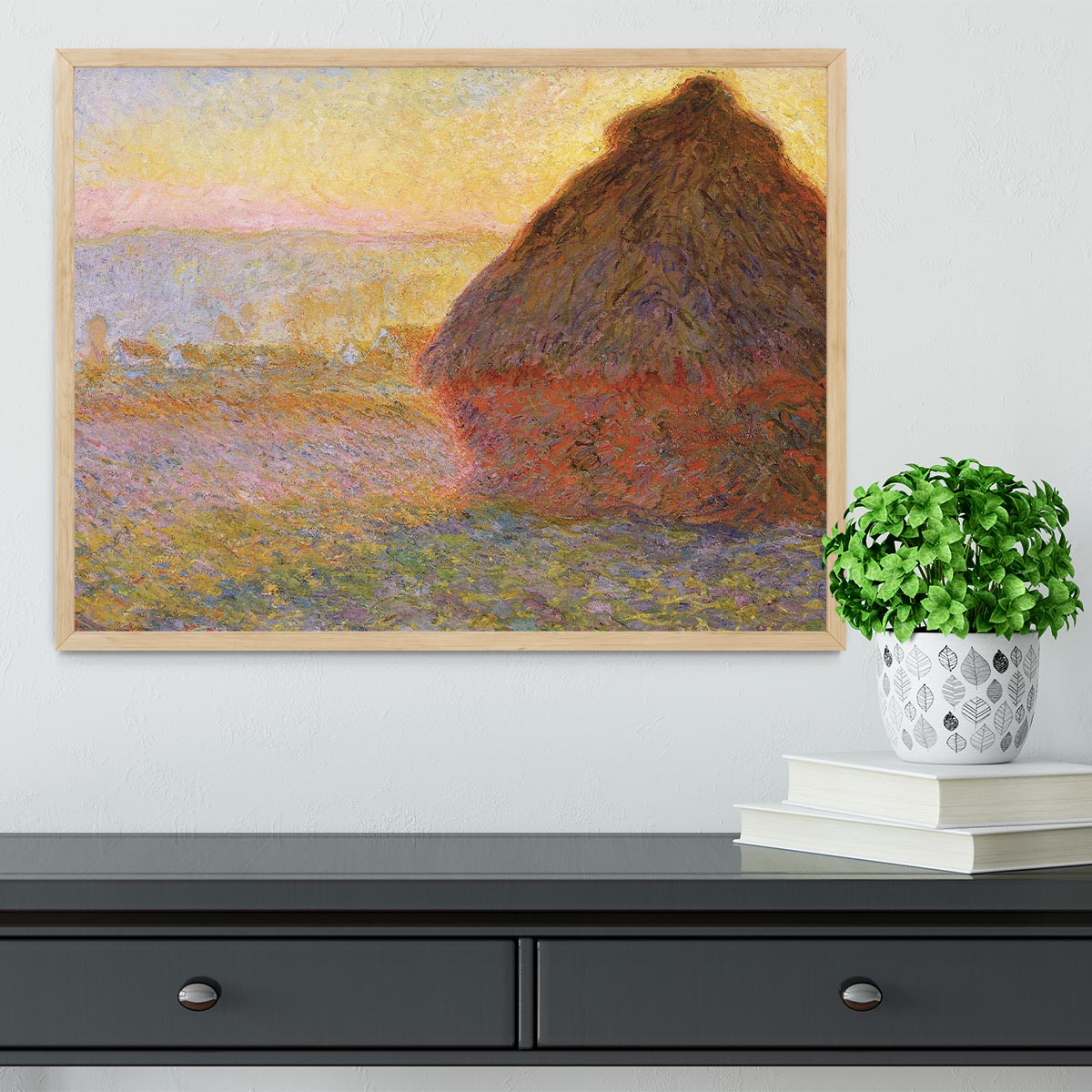 Graystacks by Monet Framed Print - Canvas Art Rocks - 4