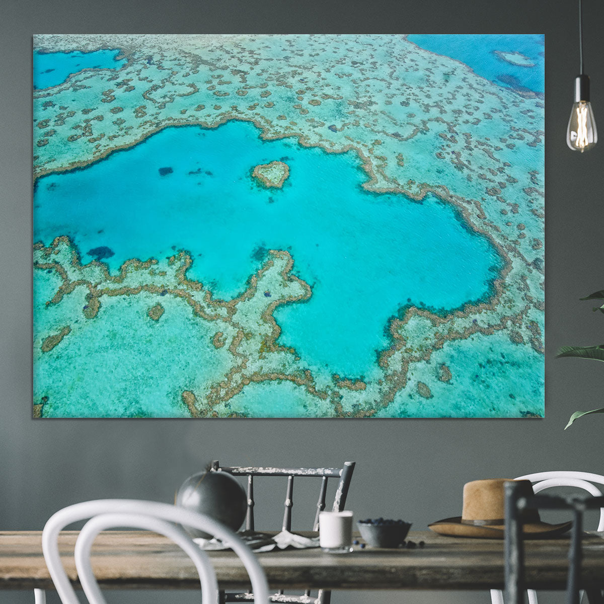 Great Barrier Reef Aerial View Canvas Print or Poster - Canvas Art Rocks - 3
