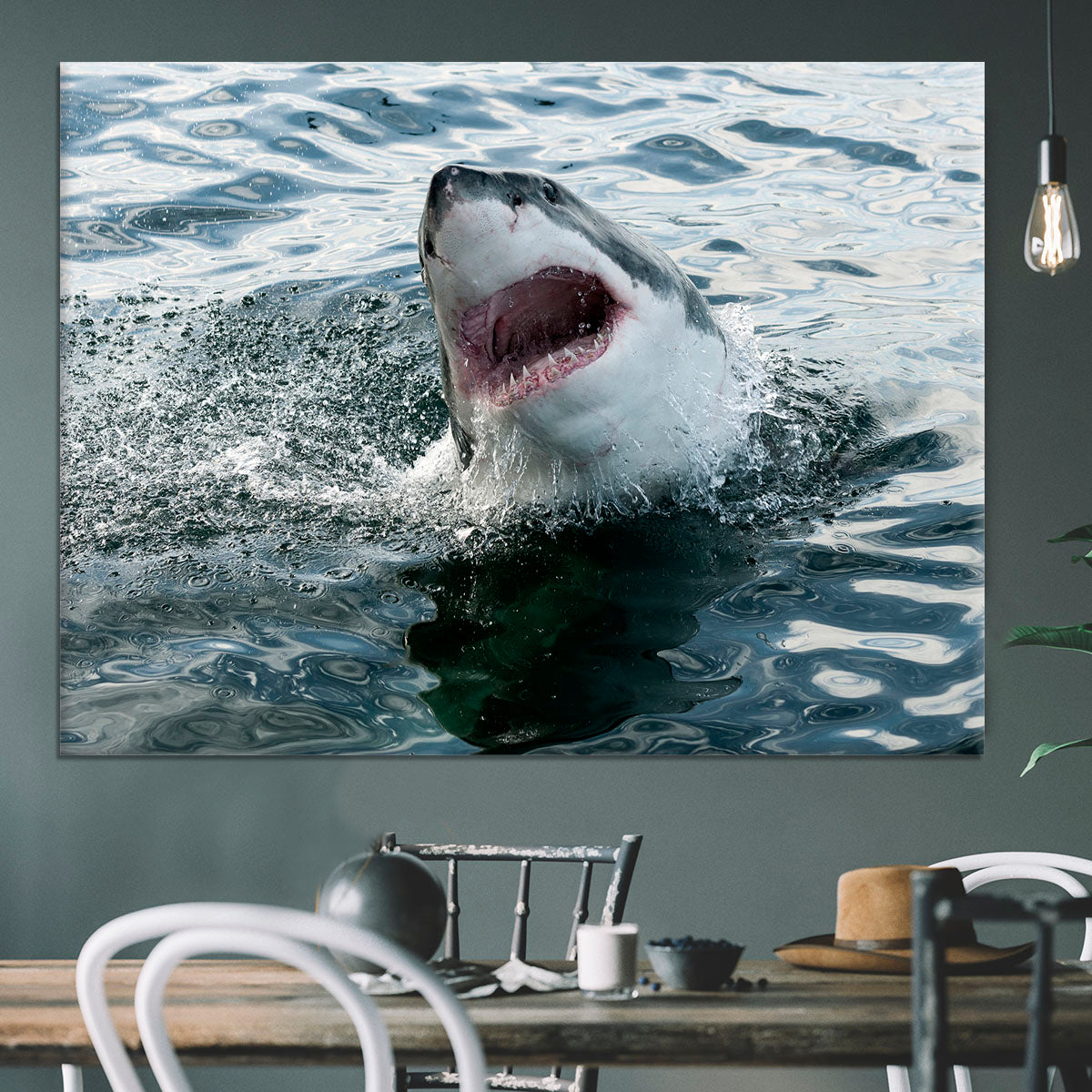 Great white shark Canvas Print or Poster - Canvas Art Rocks - 3