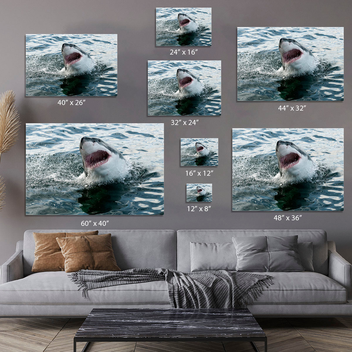 Great white shark Canvas Print or Poster - Canvas Art Rocks - 7