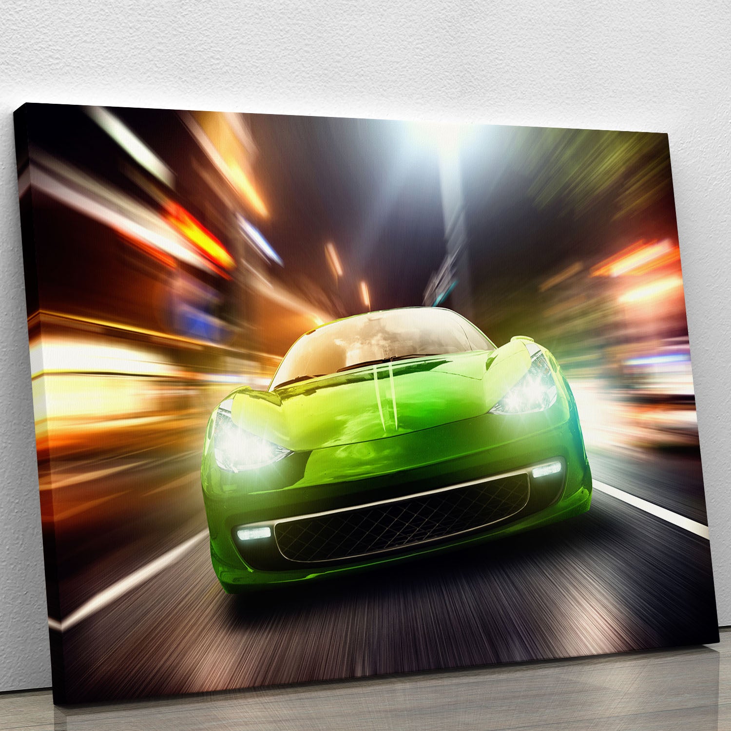 Green Race Car Canvas Print or Poster - Canvas Art Rocks - 1