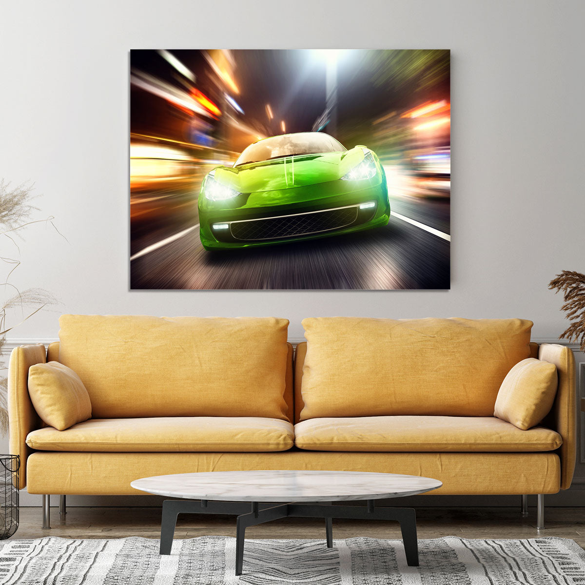 Green Race Car Canvas Print or Poster - Canvas Art Rocks - 4