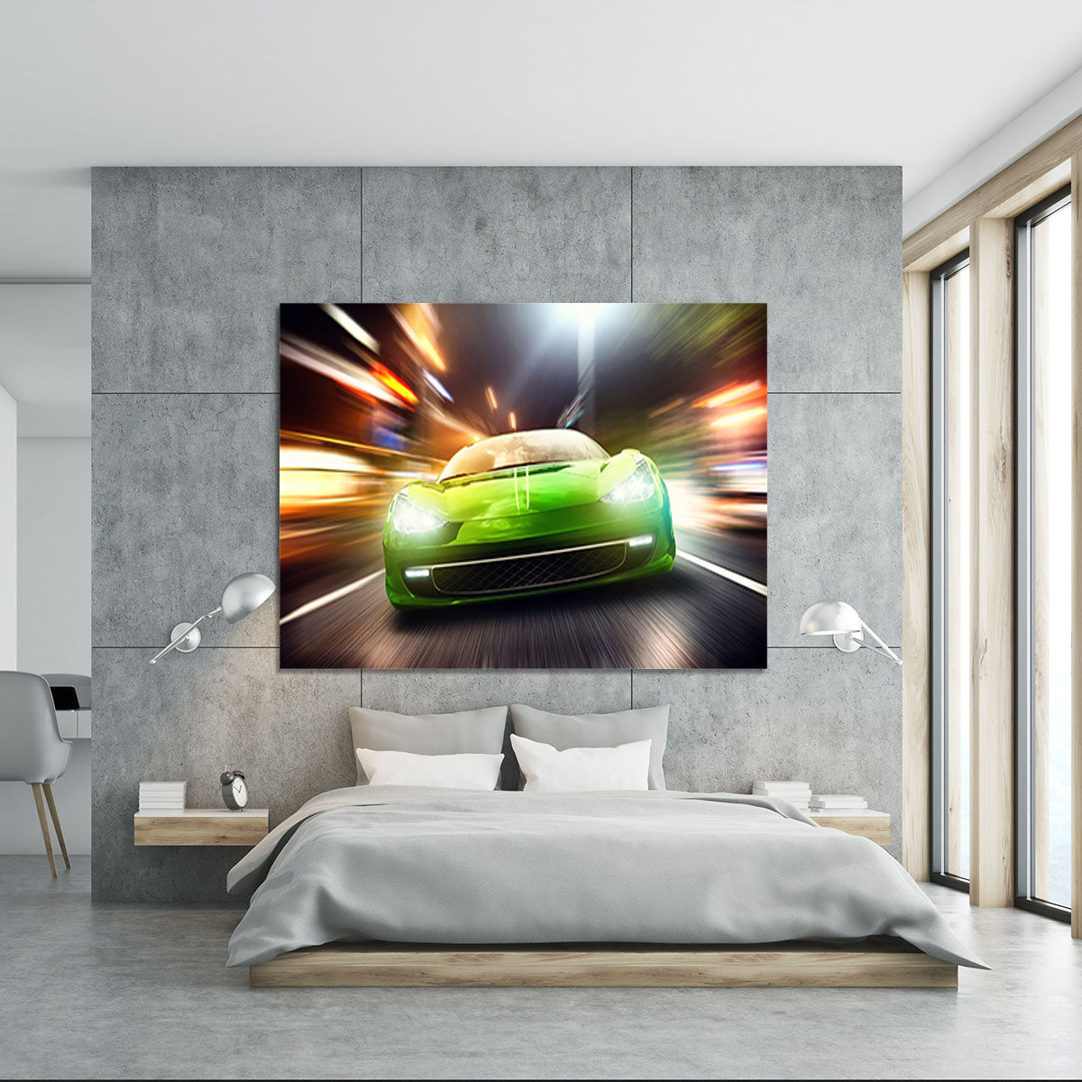 Green Race Car Canvas Print or Poster - Canvas Art Rocks - 5