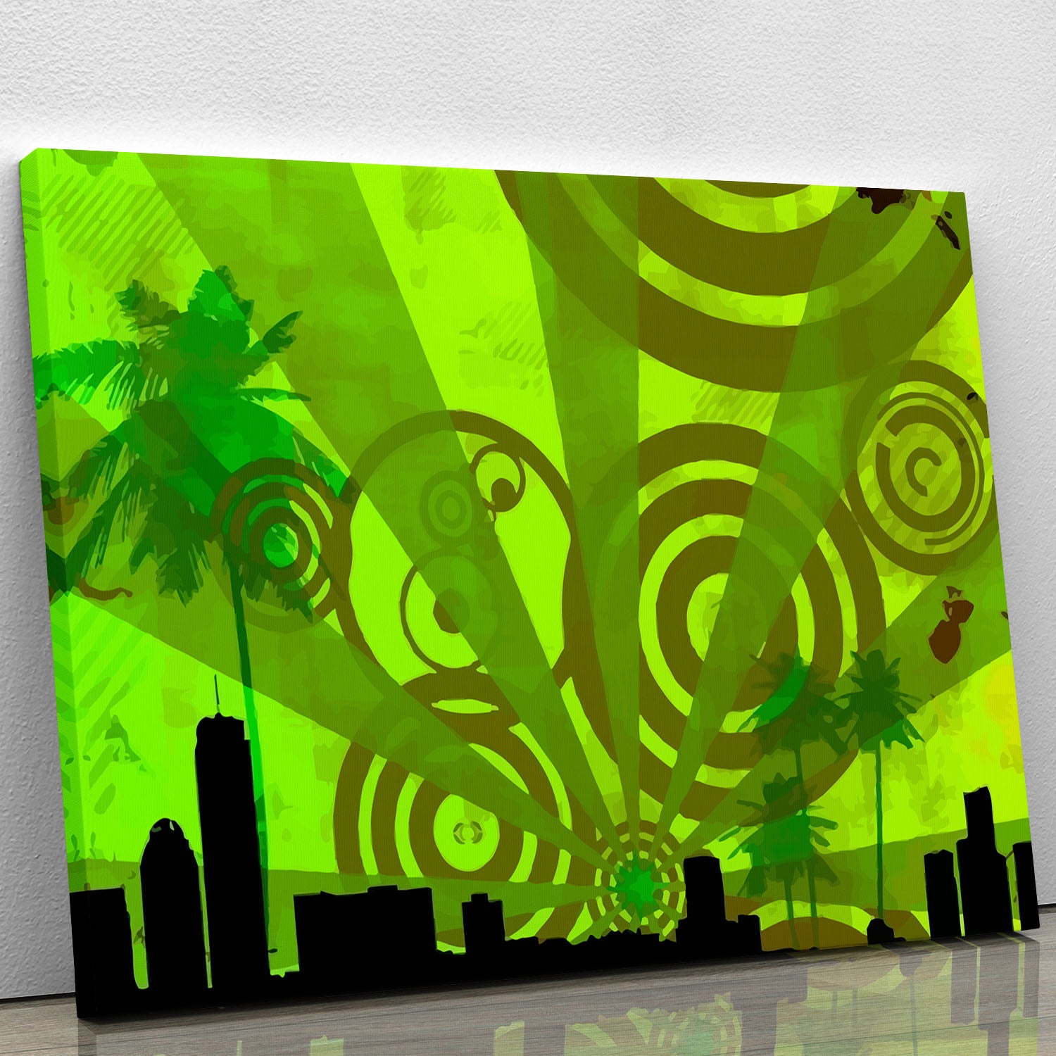Green Urban Abstract Canvas Print or Poster - Canvas Art Rocks - 1