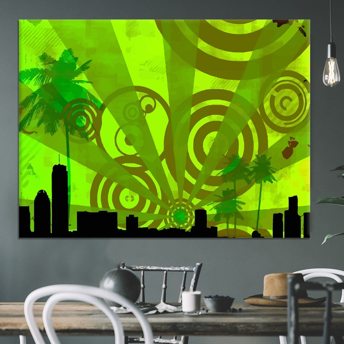 Green Urban Abstract Canvas Print or Poster - Canvas Art Rocks - 3