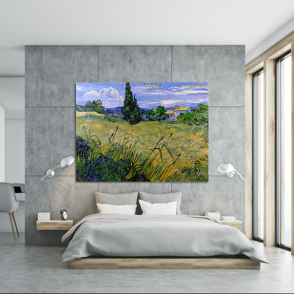 Green Wheat Field with Cypress by Van Gogh Canvas Print or Poster - Canvas Art Rocks - 5