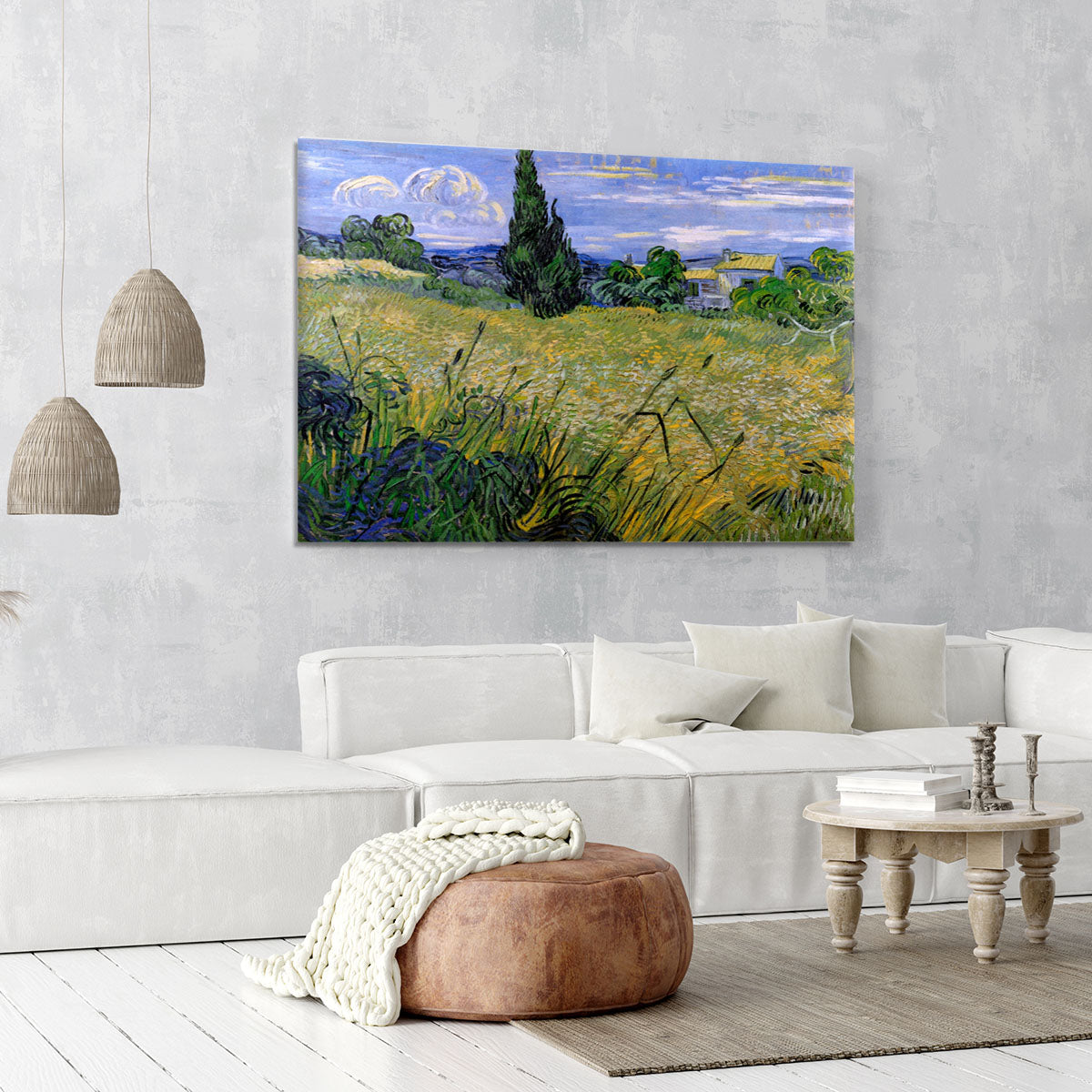 Green Wheat Field with Cypress by Van Gogh Canvas Print or Poster - Canvas Art Rocks - 6