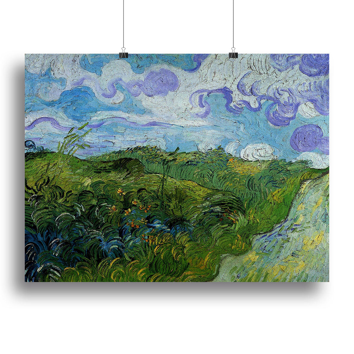 Green Wheat Fields by Van Gogh Canvas Print or Poster - Canvas Art Rocks - 2