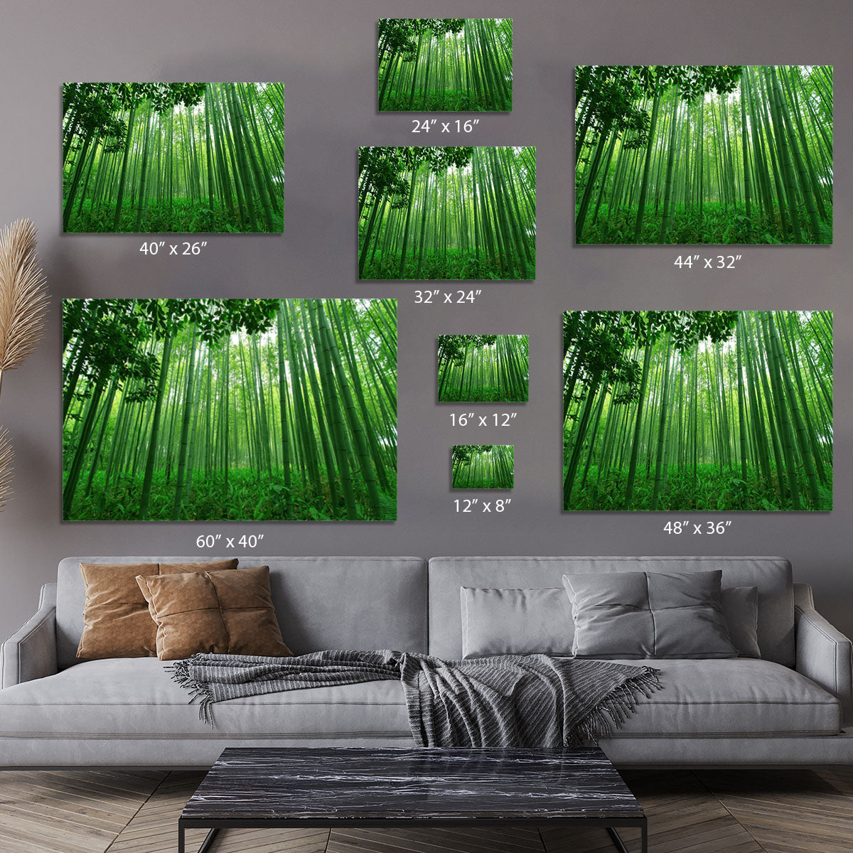 Green bamboo forest Canvas Print or Poster - Canvas Art Rocks - 7