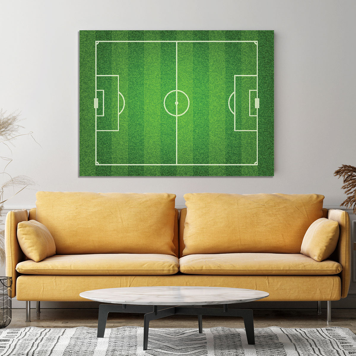 Green grass soccer field Canvas Print or Poster - Canvas Art Rocks - 4