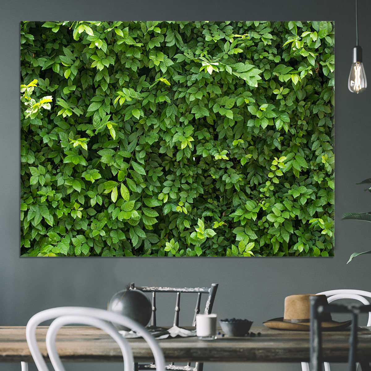 Green leaves for background Canvas Print or Poster - Canvas Art Rocks - 3