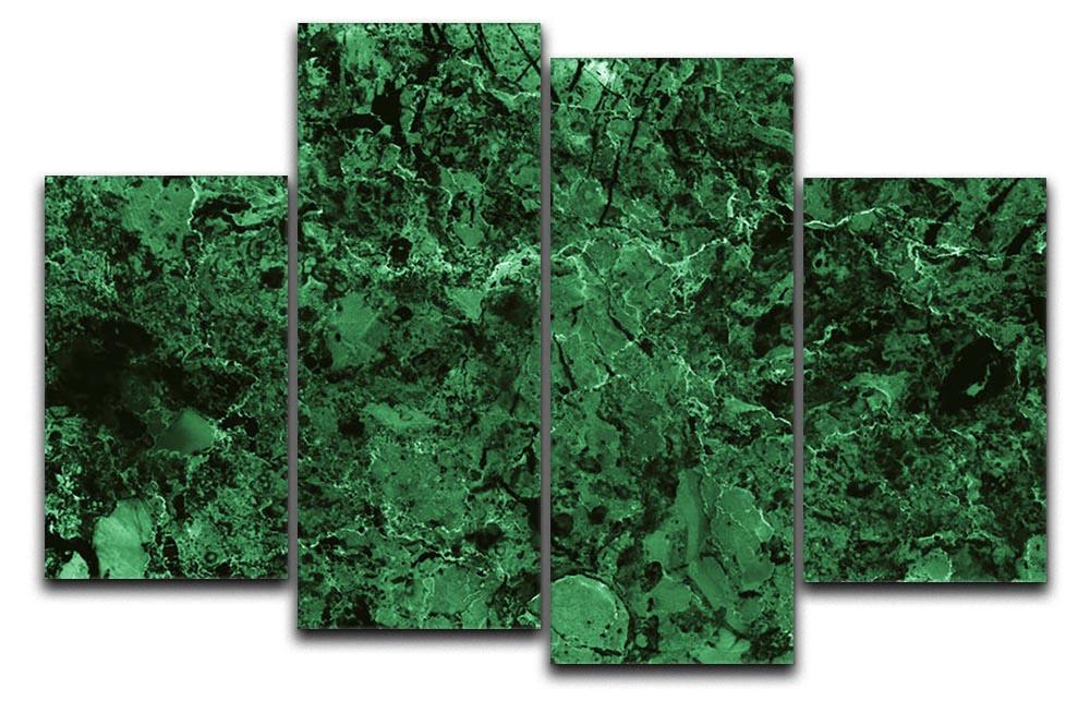 Green marble tiles seamless 4 Split Panel Canvas  - Canvas Art Rocks - 1