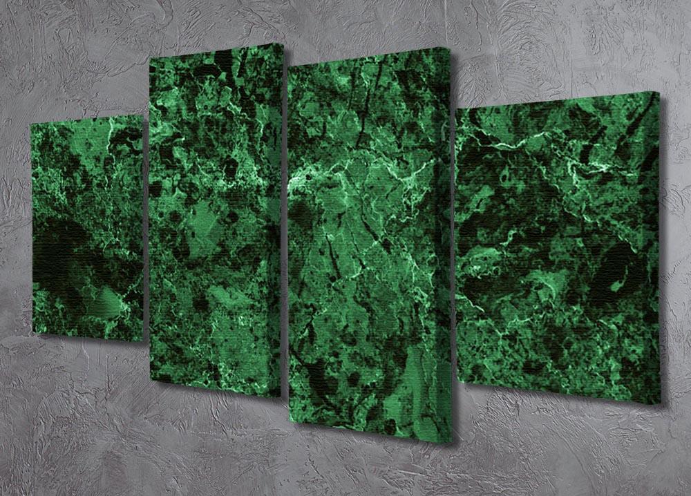 Green marble tiles seamless 4 Split Panel Canvas  - Canvas Art Rocks - 2