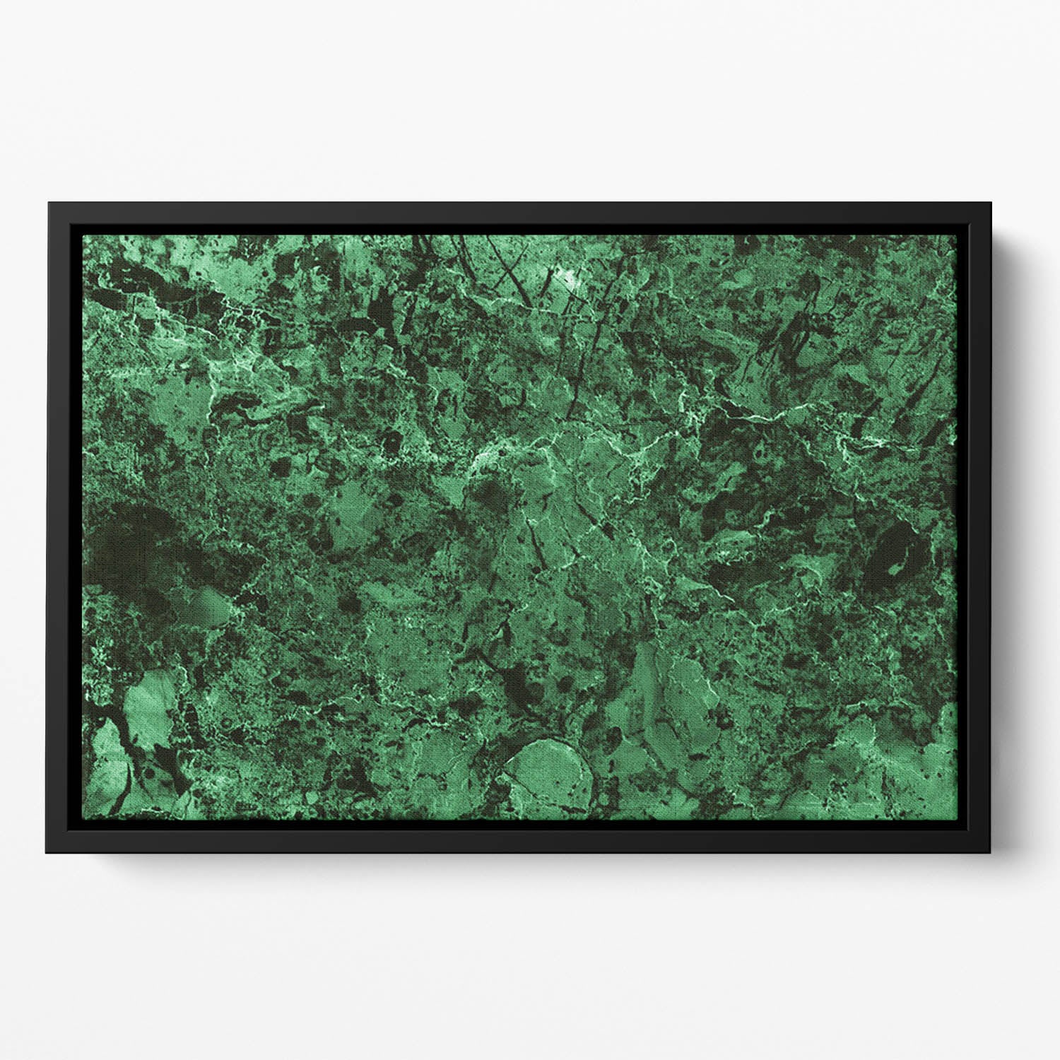 Green marble tiles seamless Floating Framed Canvas