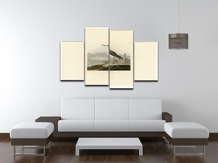 Greenshank by Audubon 4 Split Panel Canvas - Canvas Art Rocks - 3