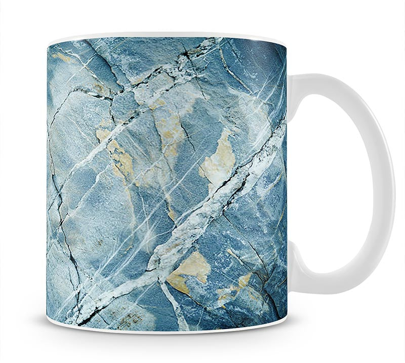 Grey and Light Blue Stone Marble Mug - Canvas Art Rocks - 1