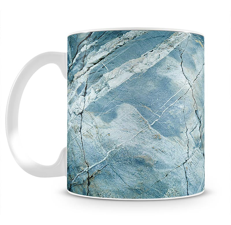 Grey and Light Blue Stone Marble Mug - Canvas Art Rocks - 1