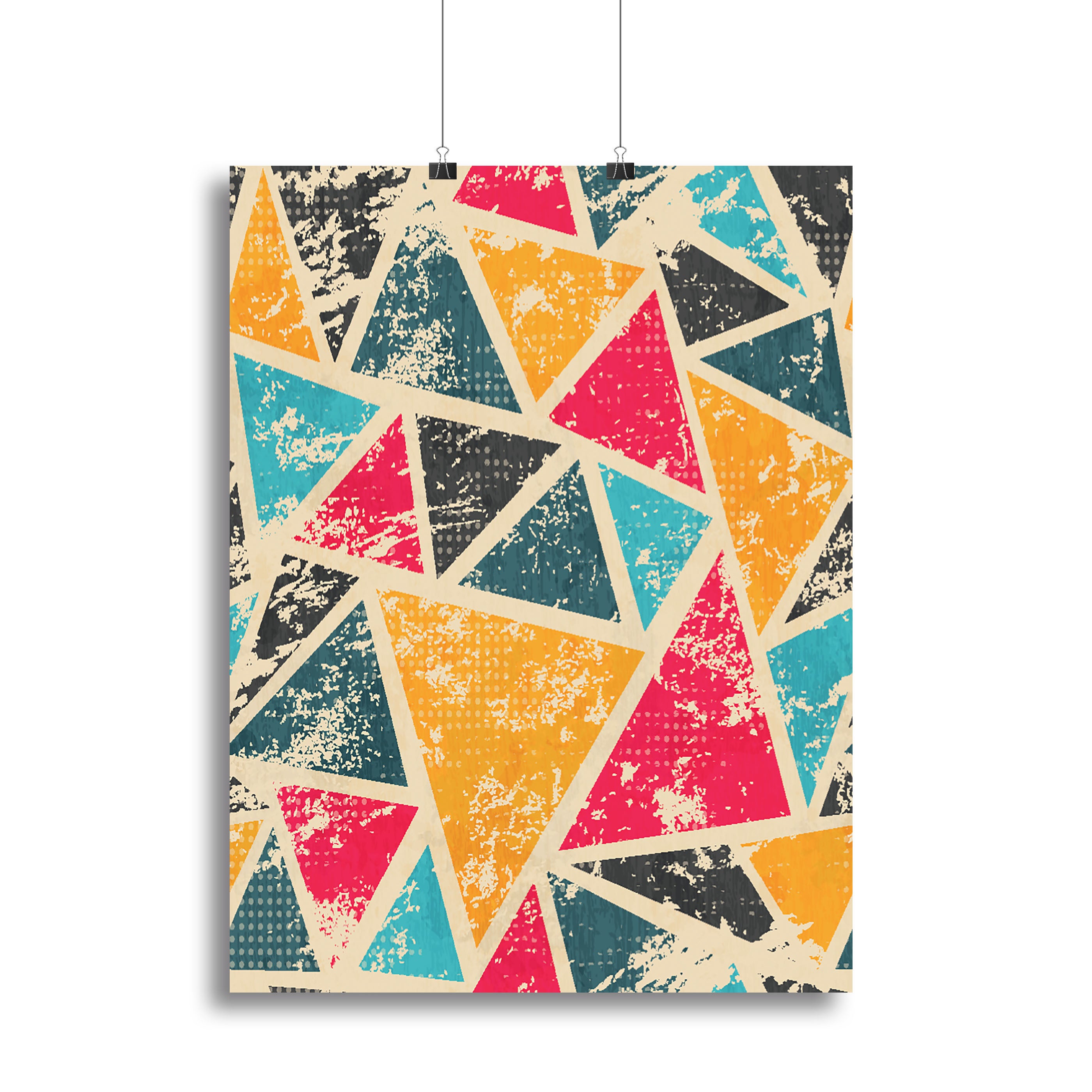 Grunge colored triangle Canvas Print or Poster - Canvas Art Rocks - 2