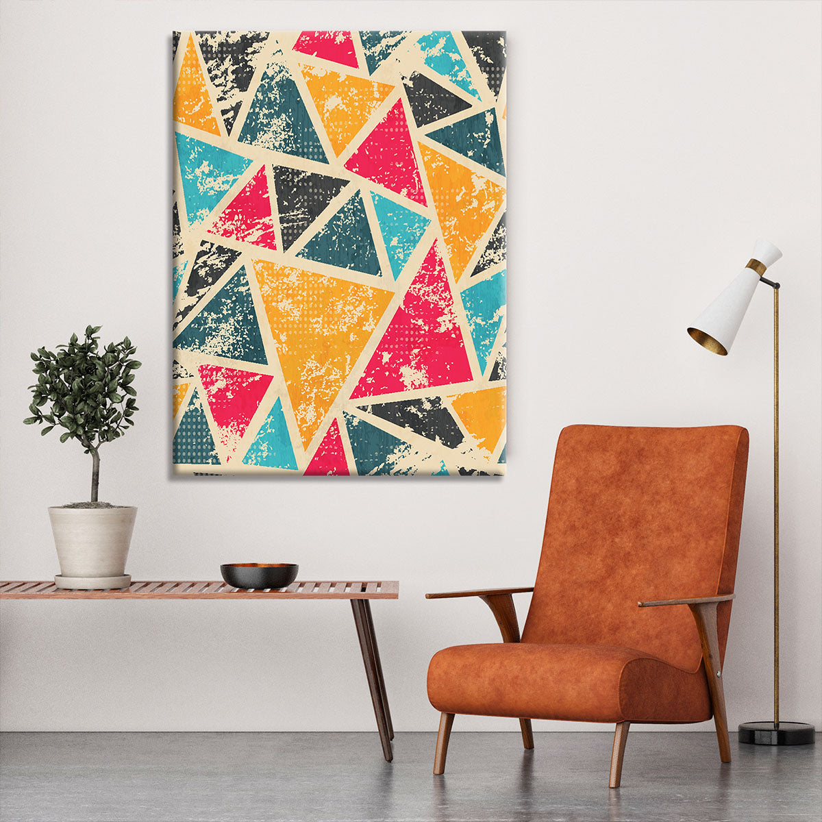 Grunge colored triangle Canvas Print or Poster - Canvas Art Rocks - 6