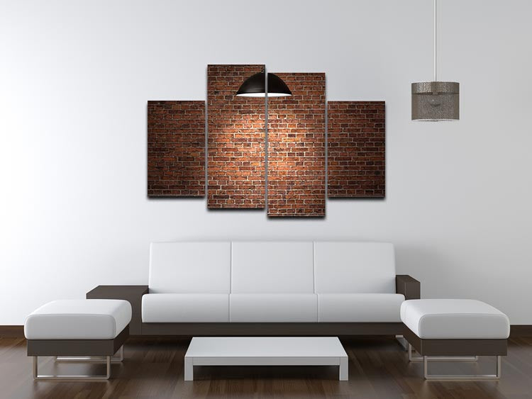 Grunge red brick 4 Split Panel Canvas - Canvas Art Rocks - 3