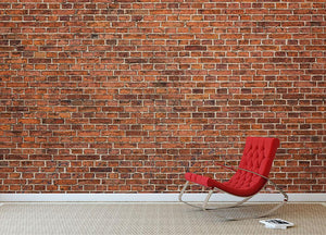 Grunge red brick wall Wall Mural Wallpaper - Canvas Art Rocks - 2