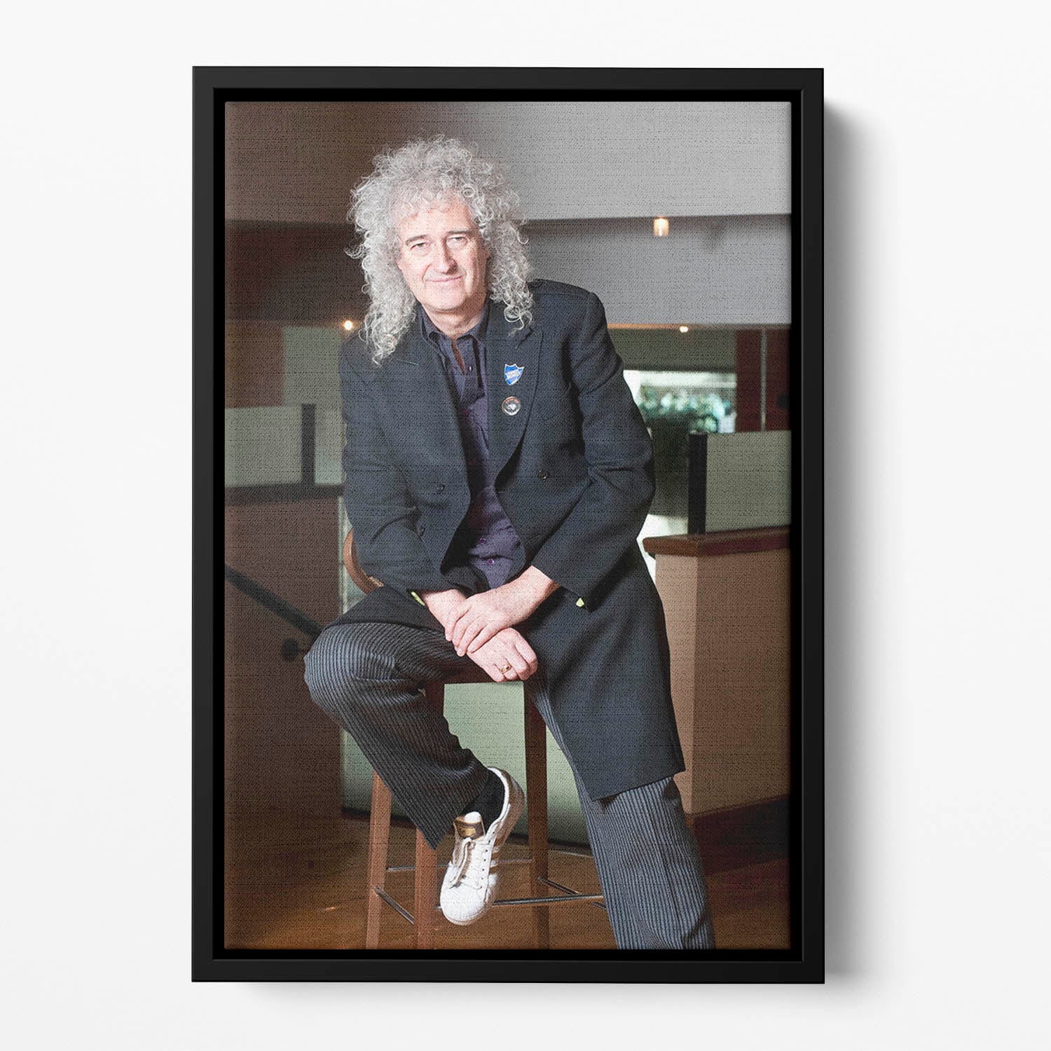 Guitarist Brian May of Queen Floating Framed Canvas