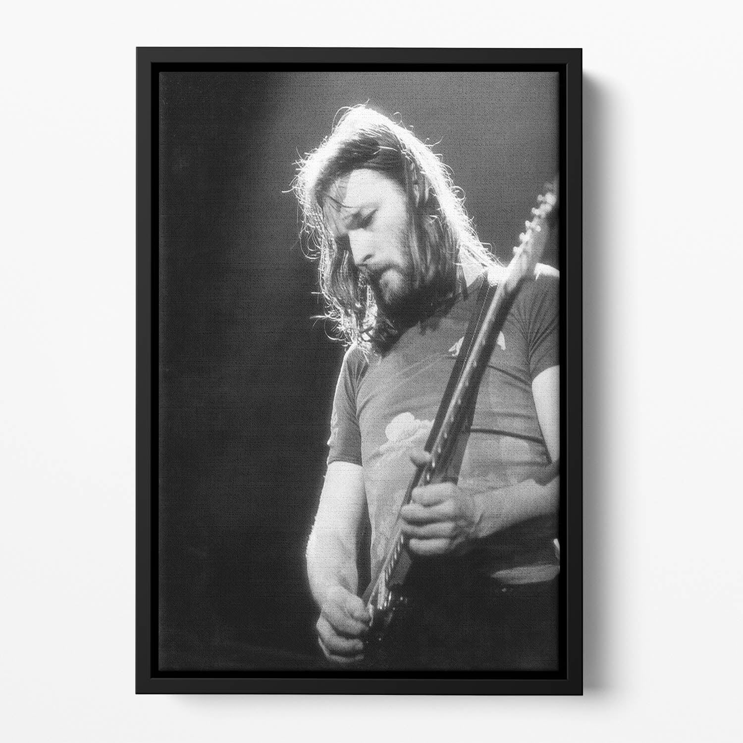 Guitarist David Gilmour Floating Framed Canvas