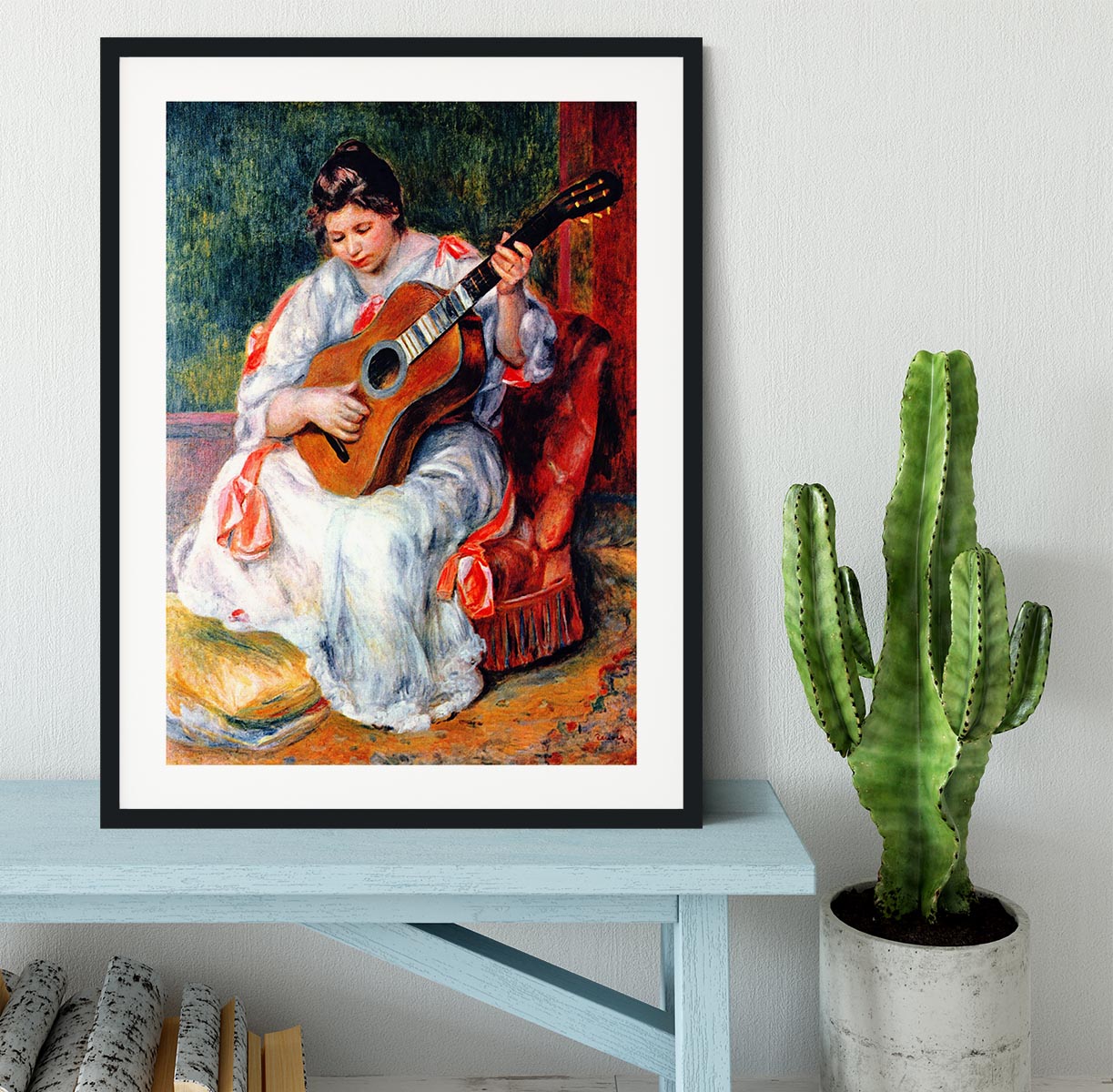 Guitarist by Renoir Framed Print - Canvas Art Rocks - 1